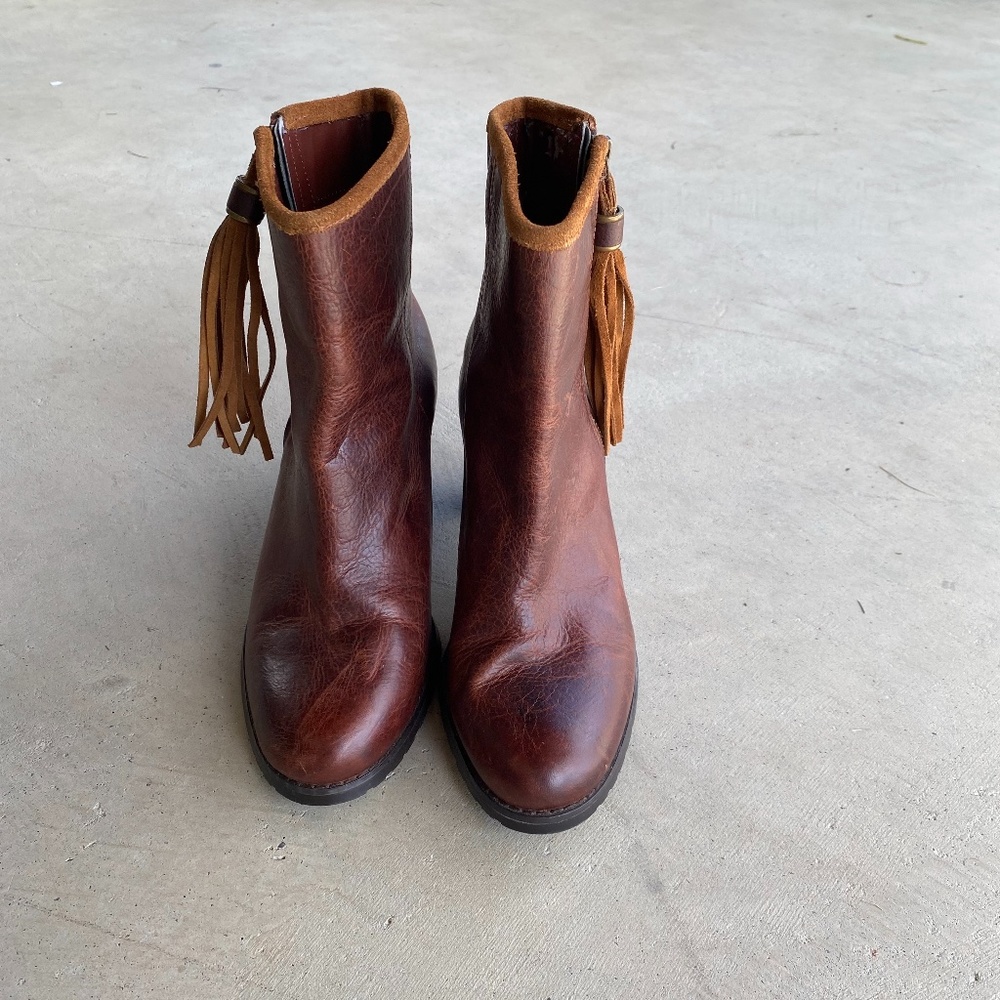 Ralph Lauren brown leather boots